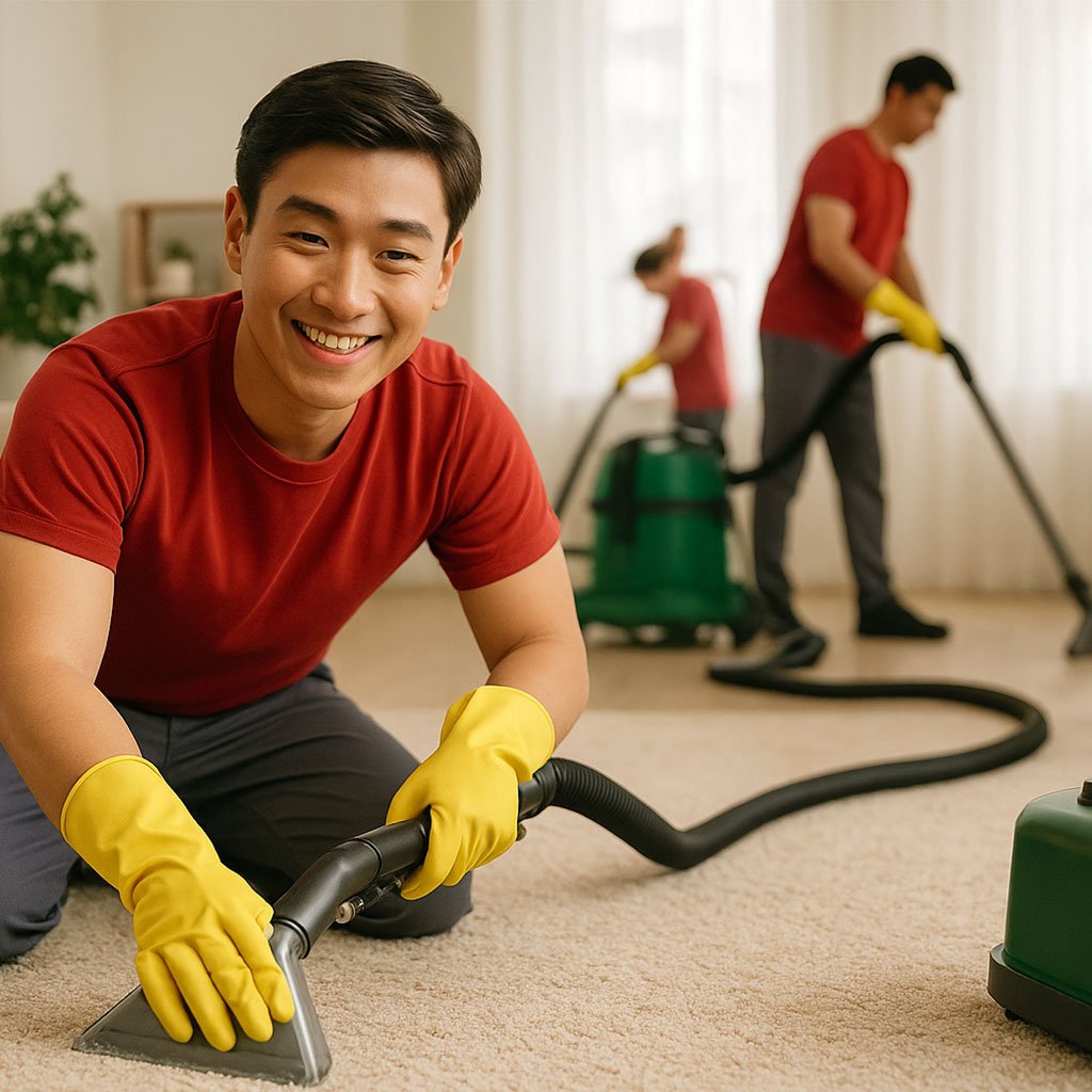 Infinity Solutions carpet cleaning service in Goa – professional deep stain and dust removal.