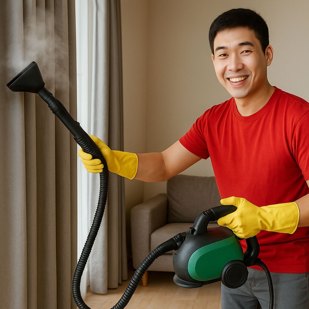 Infinity Solutions steam cleaning service in Goa – eco-friendly germ and dirt removal.